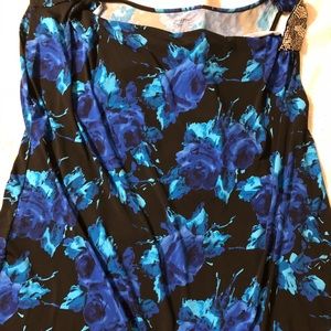 Beaded strap blue floral tunic